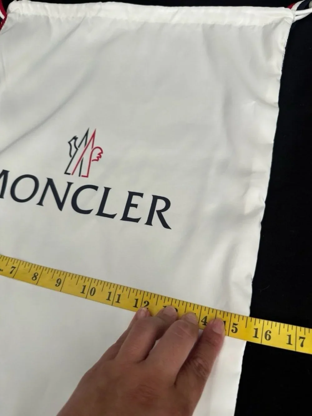 Moncler Dust Bag Storage Cover Drawstring White Red  19